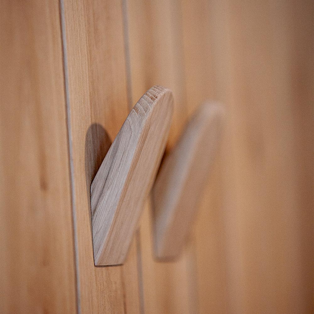 Patère porte manteau bois massif chêne clair